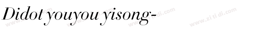 Didot youyou yisong字体转换